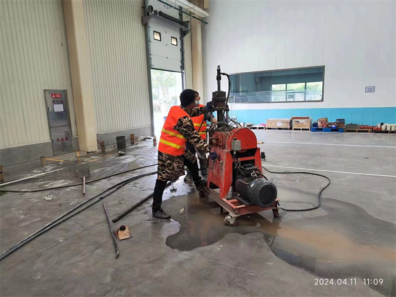 林西厂房地面下沉塌陷注浆加固施工